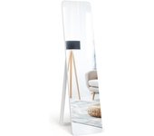 Espejo de pie cuerpo entero de madera 155 x 37 cm, espejo de pared rectangular para puerta, estilo moderno, para salón dormitorio baño