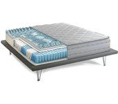 Colchón individual atilla, colchón viscoelástico y muelles ensacados, 100% made in italy, antiácaros e hipoalergénico, 90x190h26 cm