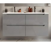 Mueble de baño flotante - gris - ancho 120 x alt. 57 cm - selita