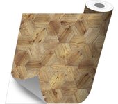 Adhesivo para muebles, armarios, pared, cocina, baños - imitación madera - hexágonos madera d 50x100 cm