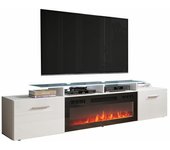 Mueble tv charlotte 155, blanco brillante, blanco, número de puertas: 2.00, 190x49x37cm