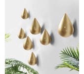 Juego de 2 percheros creativos con forma de gota de agua, gancho de pared, decoración moderna para bolsos, sombreros, ropa y llaves.