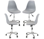 Pack 4 sillas dami office - gris claro