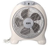 Ventilador box fan blanco/gris potencia: 45w aspas: ø30,5cm 38,5x13x46cm edm