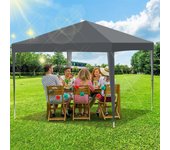 Carpa plegable para fiestas pérgola de jardín 3x3m gris carpa plegable para fiestas al aire libre