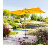 Hespéride - sombrilla recta rectangular loompa amarillo mostaza - 3 x 2 m