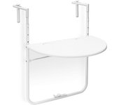 Mesa de balcón plegable plegable 3 niveles ajustable blanco 13_0002691_3/2