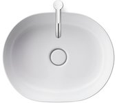Duravit luv lavabo sobre encimera 50x40cm, sin rebosadero, sin orificio para grifo, sin orificio para grifo, pulido, 0379500000, color: blanco