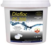 Floculante en pastillas 200 gr diafloc ps 200 5 kg - clarificante piscinas grandes - elimina particulas en suspensión - apto piscinas liner