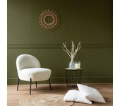 Sillón borreguito efecto lana rizada beige helmi