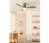 Windcalm dc - función verano/invierno - ventilador de techo 40w silencioso ø132 cm con luz con controlador de pared y mando a distancia