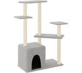 Torre para muebles de árbol para gatos, juguete para trepar, rascador, plataforma para trepar con postes 02_0022544