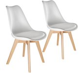 Juego de 2 sillas con patas de madera clara para salón, cocina, comedor, diseño minimalista, elegante y e 08_0000179