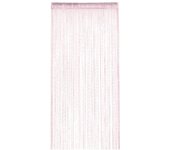 Cortina de pared moderna de 95 x 200 cm con flecos de cristal, decoración bohemia, color rosa