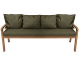 Cojín para banco de jardín 3 plazas cojín de banco 180x60/4x50x56cm, cojín de exterior, cojines de columpio verde, cojín de asiento, cojín de respaldo
