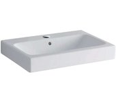 Geberit icon lavabo sobre encimera con agujero para grifo, 60x48,5cm blanco, 124560000, color: blanco