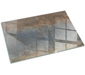 Placa de cristal para chimenea, zócalo protector de chimenea, diseño moderno | 120x80 | rectángulo | patrón de textura abstracta
