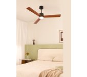 Wind modern - ventilador de techo 40w ø132 cm silencioso con luz led , wifi y mando a distancia