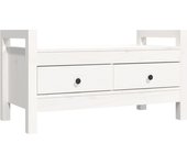 Banco de entrada blanco 80 x 40 x 43 cm madera maciza de pino 02_0010800