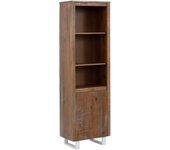 Librería con 2 puertas de pino marrón