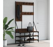 Vidaxl perchero con zapatero roble marrón 100x40x184 cm