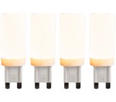 Set de 4 bombillas led g9 regulables en 3 pasos 4.5w 500lm 2700k