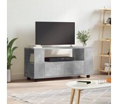 Vidaxl mueble de tv madera de ingeniería gris hormigón 102x34,5x43 cm