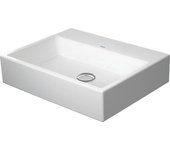 Lavabo duravit vero air 60x47cm, sin rebosadero, con banco con agujero para grifo, sin agujero para grifo, pared trasera lijada y acristalada,