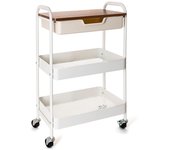 Carrito multiusos quid garbo 46,5x30,5x75cm - blanco