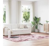 Vidaxl alfombra de pelo largo navarra rosa polvoriento 200x290 cm