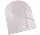 Placa de cristal para chimenea, zócalo protector de chimenea, diseño moderno | 80x70 | rectángulo | color morado claro