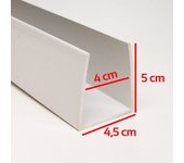 Perfil c guía perimetral para tabique panelado - medida estándar: 300 cm. guía de suelo y techo, inicio y cierre lateral.