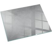 Placa de cristal para chimenea, zócalo protector de chimenea, diseño moderno | 80x60 | rectángulo | textura de hormigón con efecto