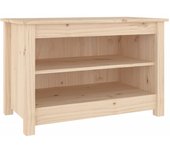 Banco para zapatos botas cómoda estante mueble de entrada almacenamiento 70 x 38 x 45,5 cm madera maciza 02_0022863