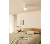 Wind calm natural wood - función verano/invierno - ventilador de techo 40w silencioso ø132 cm con luz y mando a distancia
