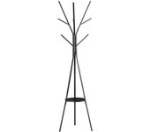Perchero de pie metálico homcom negro 45x45x180 cm