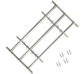Vidaxl reja de seguridad ajustable ventana con 3 barras 700-1050 mm