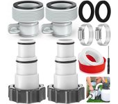 Juego de 4 adaptadores de manguera para piscina (32 x 38 mm), repuesto para bomba de piscina, conector para bomba intex (diámetro de 32 x 38 mm).
