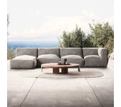 Salón de jardín modular 4 plazas gris, mixi - oviala