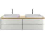 Duravit happy d.2 plus fregadero de sobremesa, 600x400 mm, rectificado, sin rebosadero, sin banco con agujeros para grifos, 2359600000, color: blanco