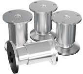 4x patas de los muebles patas de escritorio cocina ajustable patas del gabinete pie zócalo de aluminio 12cm