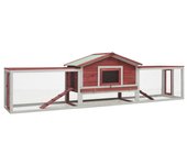 Vidaxl conejera madera maciza pino y abeto rojo 310x70x87 cm
