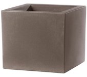 Maceta cuadrada capuchino 24,5x24,5 cm h 24,5 mod. schio cubo