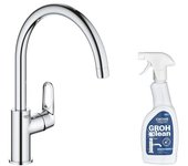 Grifo de cocina grohe start flow quickfix + limpiador grohclean