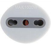 Adaptador de viaje francia a italia - enchufe francia macho a italia hembra con toma de tierra - blanco - zenitech