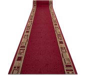Alfombra de pasillo con refuerzo de goma jena burdeos 100cm 100x670 cm