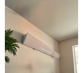 Mpc marbella radiador infrarrojo exterior de aluminio 1800w blanco sin emisión de luz elemento calefactor de aluminio.