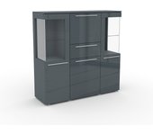 Buffet alto para sala de estar color gris brillante colección bombay