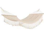 Hamaca de jardín de cuerda trenzada con varilla de madera 100x200 lilia bizzotto