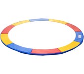 Cojín borde para cama elástica homcom pvc, epe multicolor ø244 cm